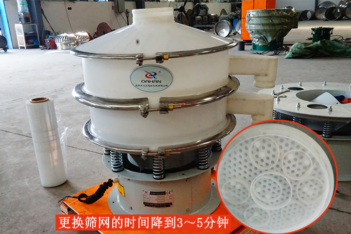 塑料振動篩篩網(wǎng)更換只需：3-5分鐘。